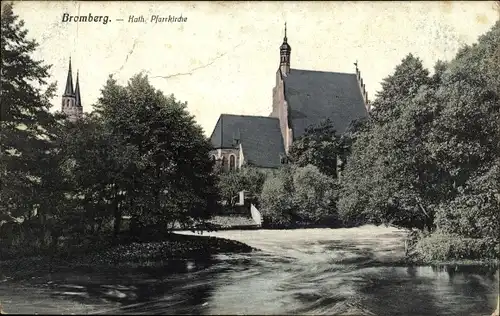 Ak Bydgoszcz Bromberg Westpreußen, Katholische Pfarrkirche