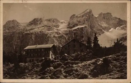 Ak Tschagguns in Vorarlberg, Lindauer Hütte, Sulzfluh