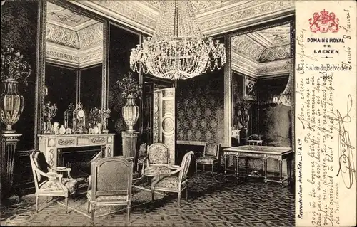 Ak Laeken Bruxelles Brüssel, Domaine Royal, Le Salon du Belvedere