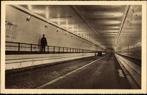 Ak Antwerpen Anvers Flandern, Tunnel pour autos