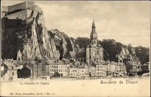 Ak Dinant Wallonien Namur, La Citadelle et l'Eglise