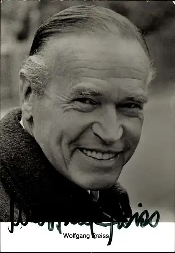 Ak Schauspieler Wolfgang Preiss, Portrait, Autogramm