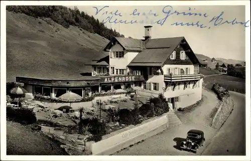 Ak Mittelberg im Kleinwalsertal Vorarlberg, Hotel und Kaffee Alpenrose