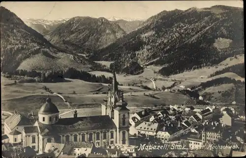 Ak Mariazell Steiermark, Totalansicht, Hochschwab