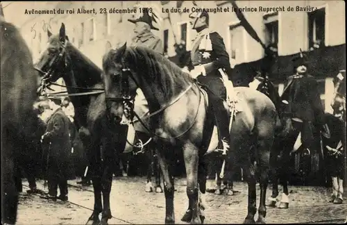 AK König Albert I., Thronbesteigung des Königs, 23.12.1909, Herzog von Connaught