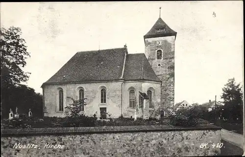 Foto Ak Nostitz Weißenberg in Sachsen, Kirche