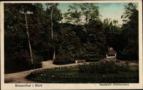 Ak Biesenthal in der Mark, Stadtpark