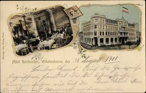 Ak Wilhelmshaven an der Nordsee, Hotel Reichsadler, Innenansicht