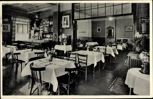 Ak Wilhelmshaven an der Nordsee, Restaurant Graf Zeppelin, Innenansicht