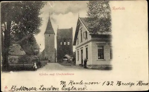 Ak Rastede in Oldenburg, Kirche, Glockenturm