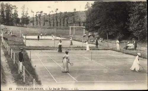 Ak Veules les Roses Seine Maritime, Das Tennisspiel