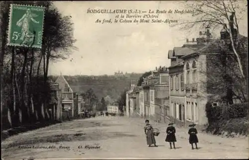 Ak Bois Guillaume Seine Maritime, La Route de Neufchatel, La Barriere d'Octroi