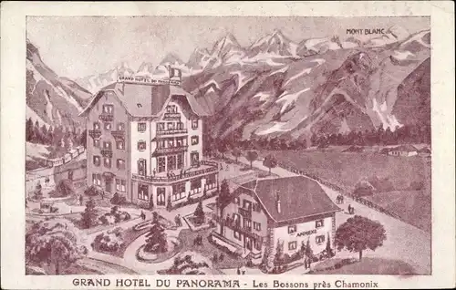 Ak Chamonix Mont Blanc Haute Savoie, Grand Hotel du Panorama, Les Bossons