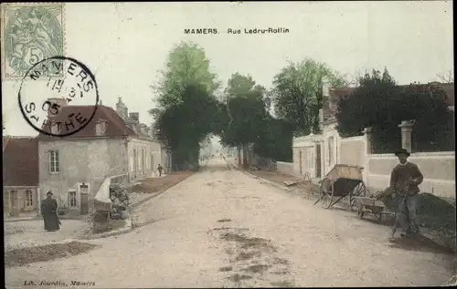 Ak Mamers Sarthe, Rue Ledru-Rollin