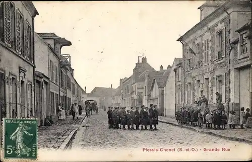 Ak Plessis Chenet Essonne, Grande Rue