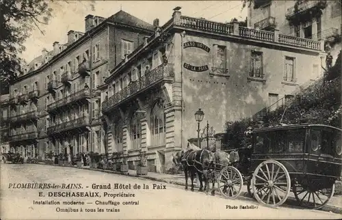 Ak Plombières les Bains Lothringen Vogesen, Grand Hotel de la Paix