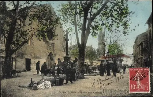 Ak Avignon-Vaucluse, Place des Carmes