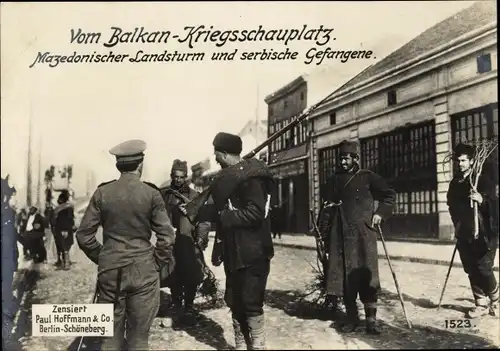 Ak Balkan, Mazedonischer Landsturm und serbische Kriegsgefangene, I WK