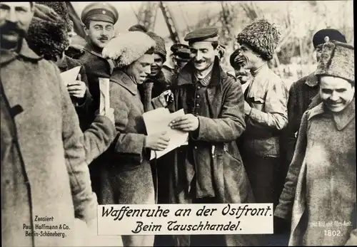 Ak Waffenruhe an der Ostfront, Tauschhandel, I WK