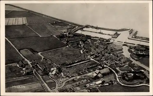 Ak Marken Nordholland Niederlande, Fliegeraufnahme