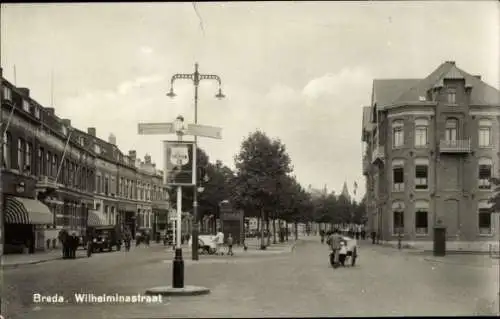 Ak Breda Nordbrabant Niederlande, Wilhelminastraat