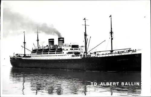 Foto Ak Dampfer Albert Ballin, HAPAG