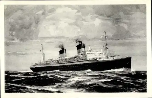Ak Dampfer Ile de France, CGT, French Line