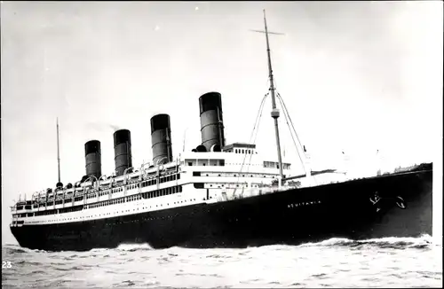 Foto Dampfer RMS Aquitania, Cunard Line