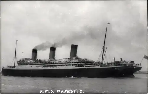 Foto Dampfer RMS Majestic, White Star Line