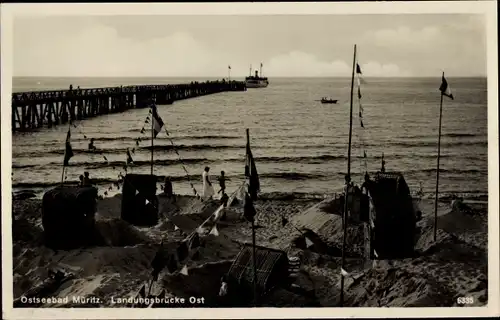 Ak Ostseebad Graal Müritz, Landungsbrücke Ost