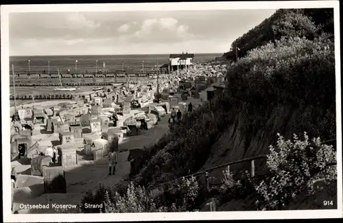 Ak Ostseebad Koserow auf Usedom, Strand