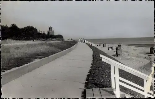 Foto Ak Südstrand Wyk auf Föhr Nordfriesland, Promenade, Strandkörbe, Turm