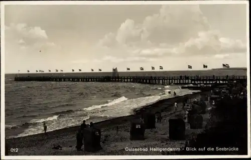 Ak Seebad Heiligendamm Bad Doberan, Seebrücke, Strand, Strandkörbe