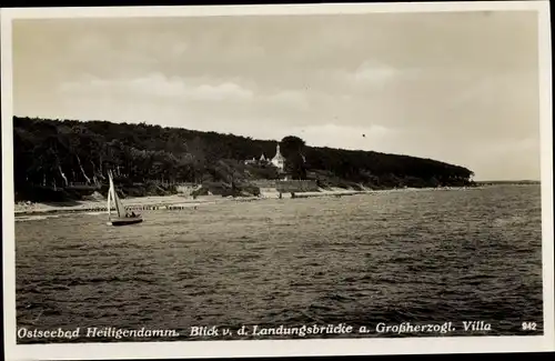 Ak Ostseebad Heiligendamm Bad Doberan, Blick von der Landungsbrücke, Großherzogliche Villa