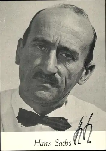 Ak Schauspieler Hans Sachs, Portrait, Autogramm