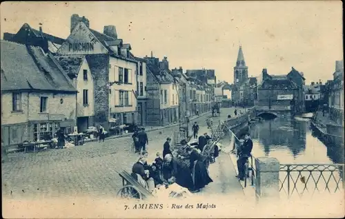 Ak Amiens Somme, rue des Majots