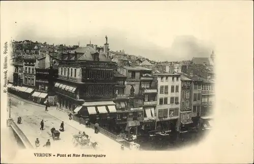 Ak Verdun-Meuse, Brücke und Rue Beaurepaire
