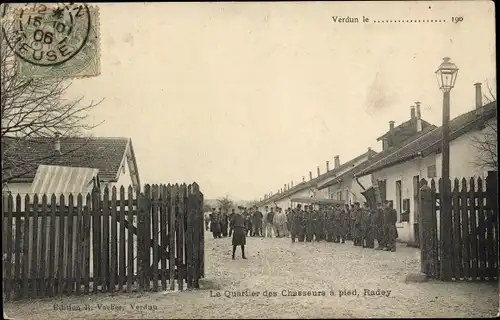 Ak Verdun-Meuse, Viertel der Jäger zu Fuß, Radey