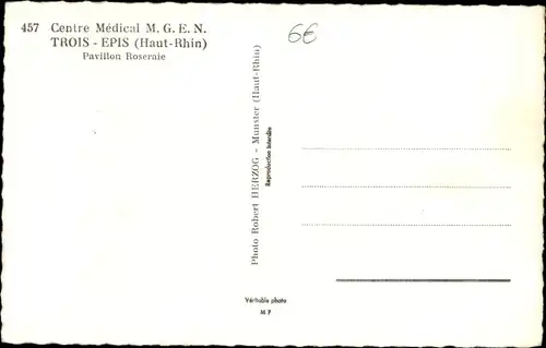 Ak Trois Épis Trois épis Alsace Haut Rhin, Medizinisches Zentrum, Pavillon Roserale