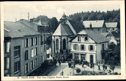 Ak Trois Epis Drei Ähren Elsass Haut Rhin, Kirche Notre Dame