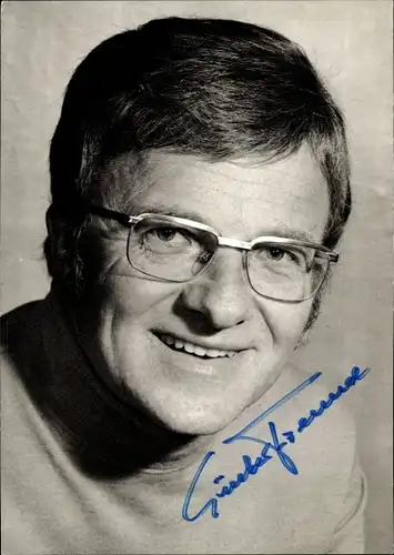 Ak Radiosprecher Günter Freund, Portrait, Autogramm