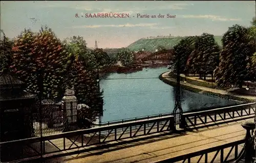 Ak Saarbrücken an der Saar, Brücke