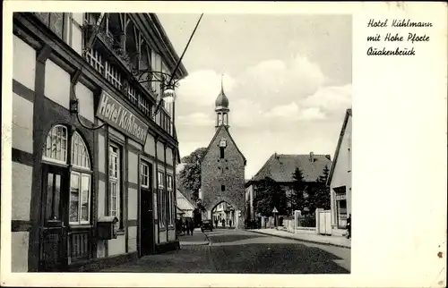 Ak Quakenbrück in Niedersachsen, Hotel Kühlmann mit Hohe Pforte