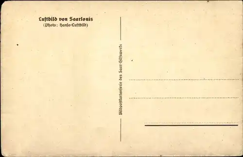 Ak Saarlouis im Saarland, Luftaufnahme