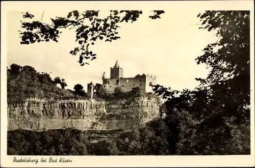 Ak Bad Kösen Naumburg an der Saale, Rudelsburg