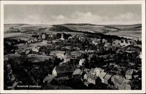 Ak Mansfeld im Harzvorland, Panorama