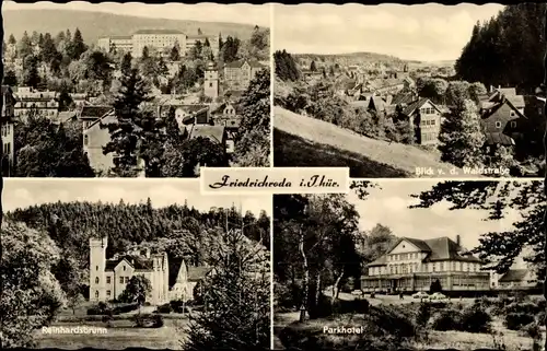 Ak Friedrichroda im Thüringer Wald, Blick von der Waldstraße, Reinhardsbrunn, Parkhotel