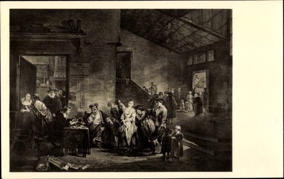 Der Zerbrochene Krug Kupferstich Ak Frankfurt an der Oder, Kleistgedenkstätte, Der zerbrochene Krug