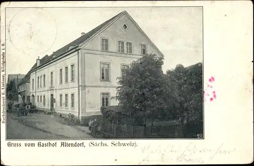 Ak Altendorf Sebnitz Sächsische Schweiz, Gasthof Altendorf