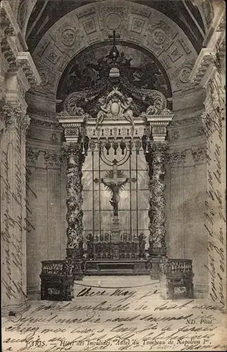 Ak Paris VII, Hotel des Invalides, Altar des Grabes von Napoleon I